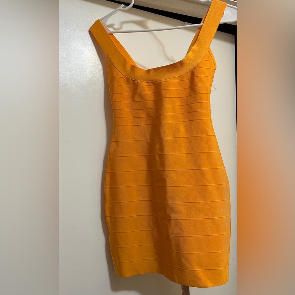 House of CB The OG Orange Sherbet Mini Bandage Dress - Picture 3 of 5